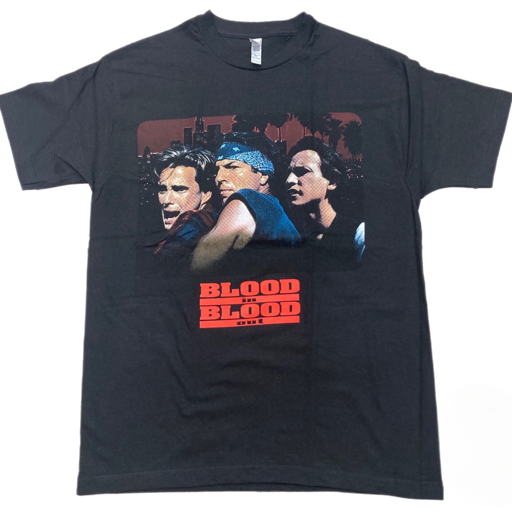 Blood In Blood Out Black Tshirt Gangster Movie Cotton Tee Hip Hop Rap